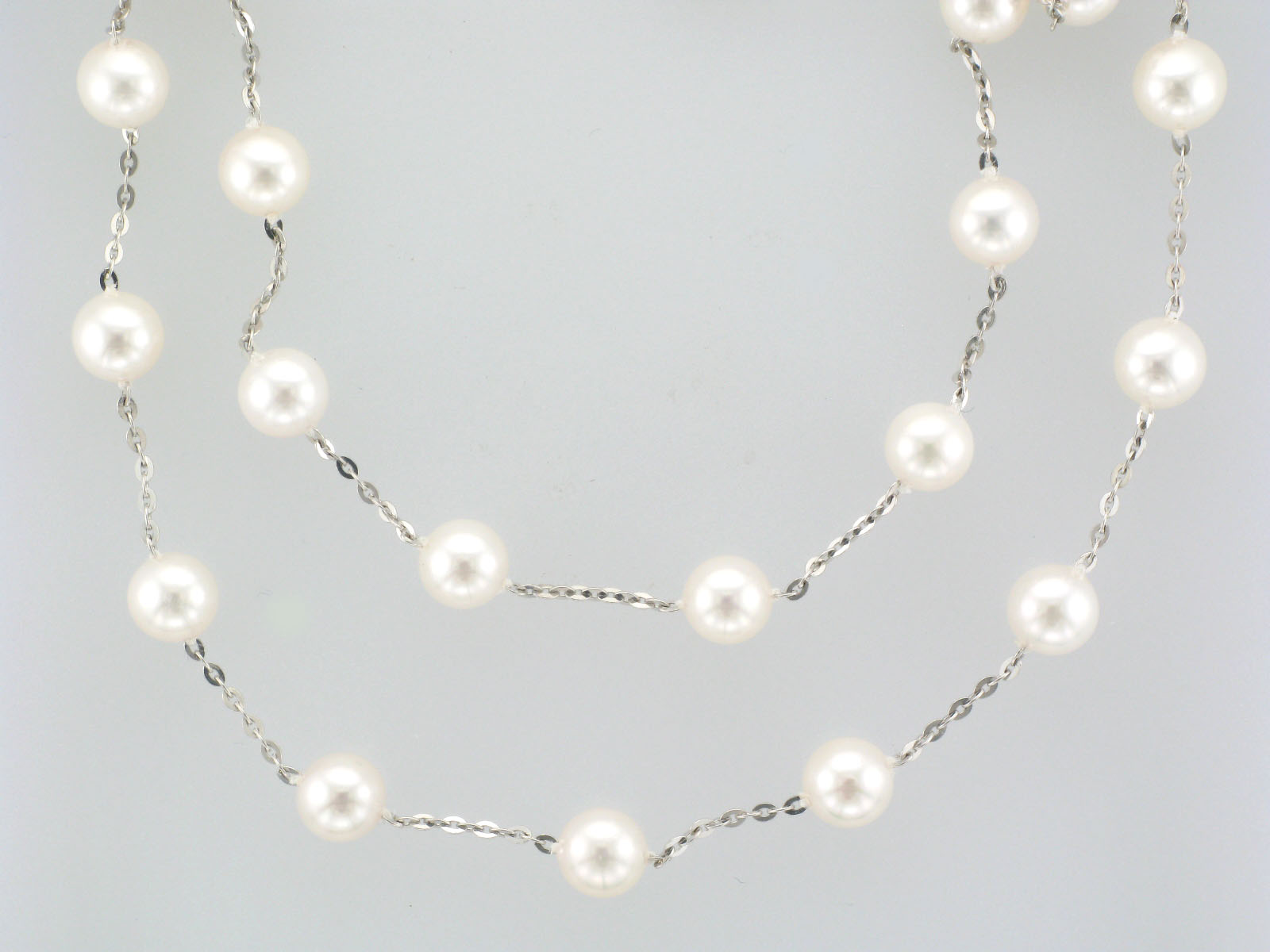 Pearl Tin Cup Necklace