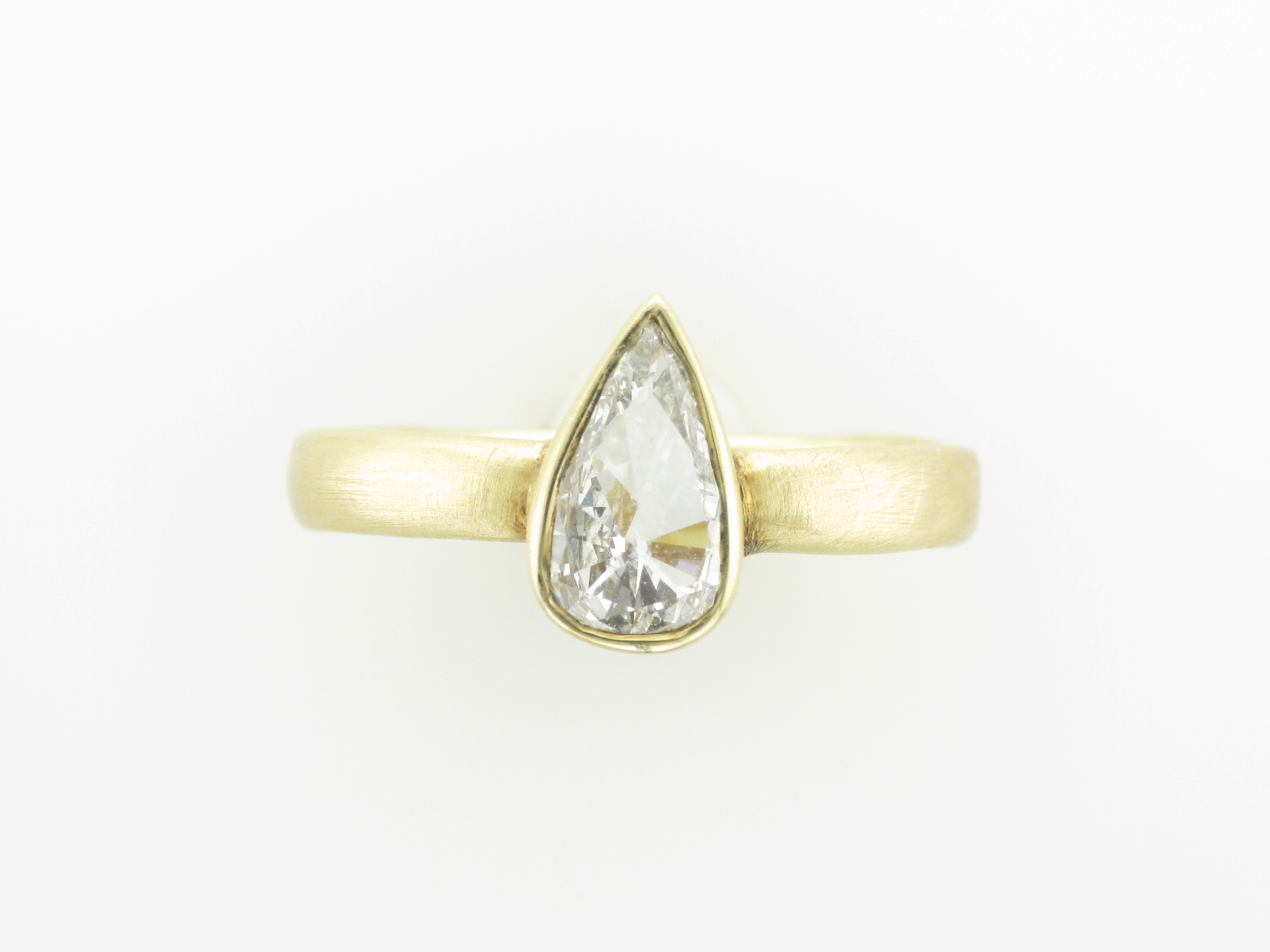 Pear Shaped Bezel Ring