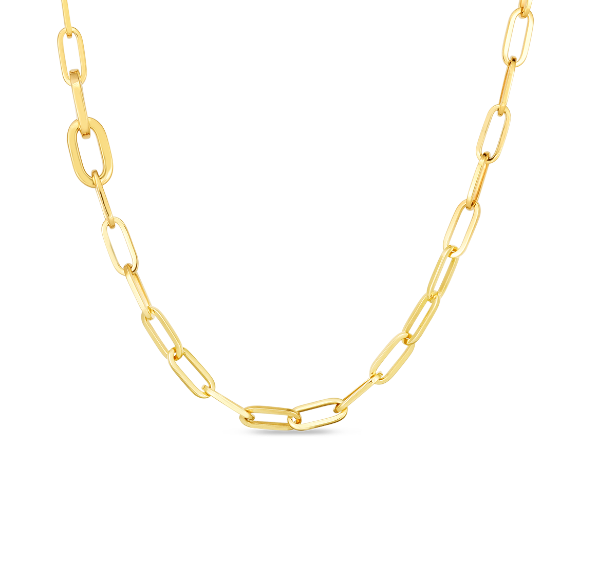 18K Yellow Gold Paperclip Chain