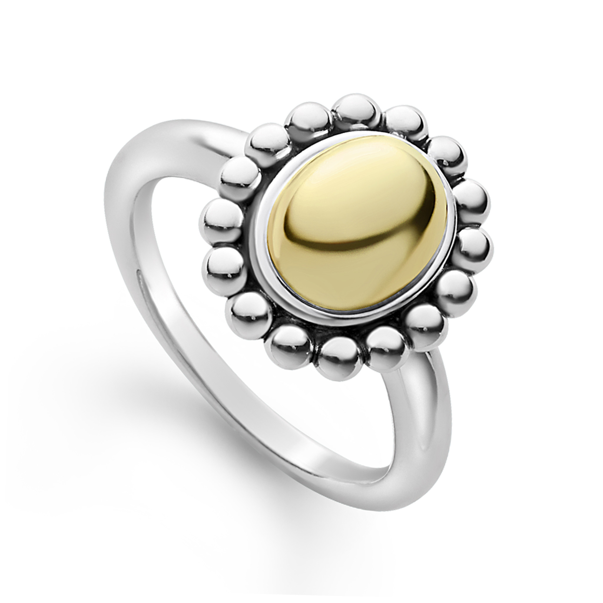 Caviar Oval Dome Ring