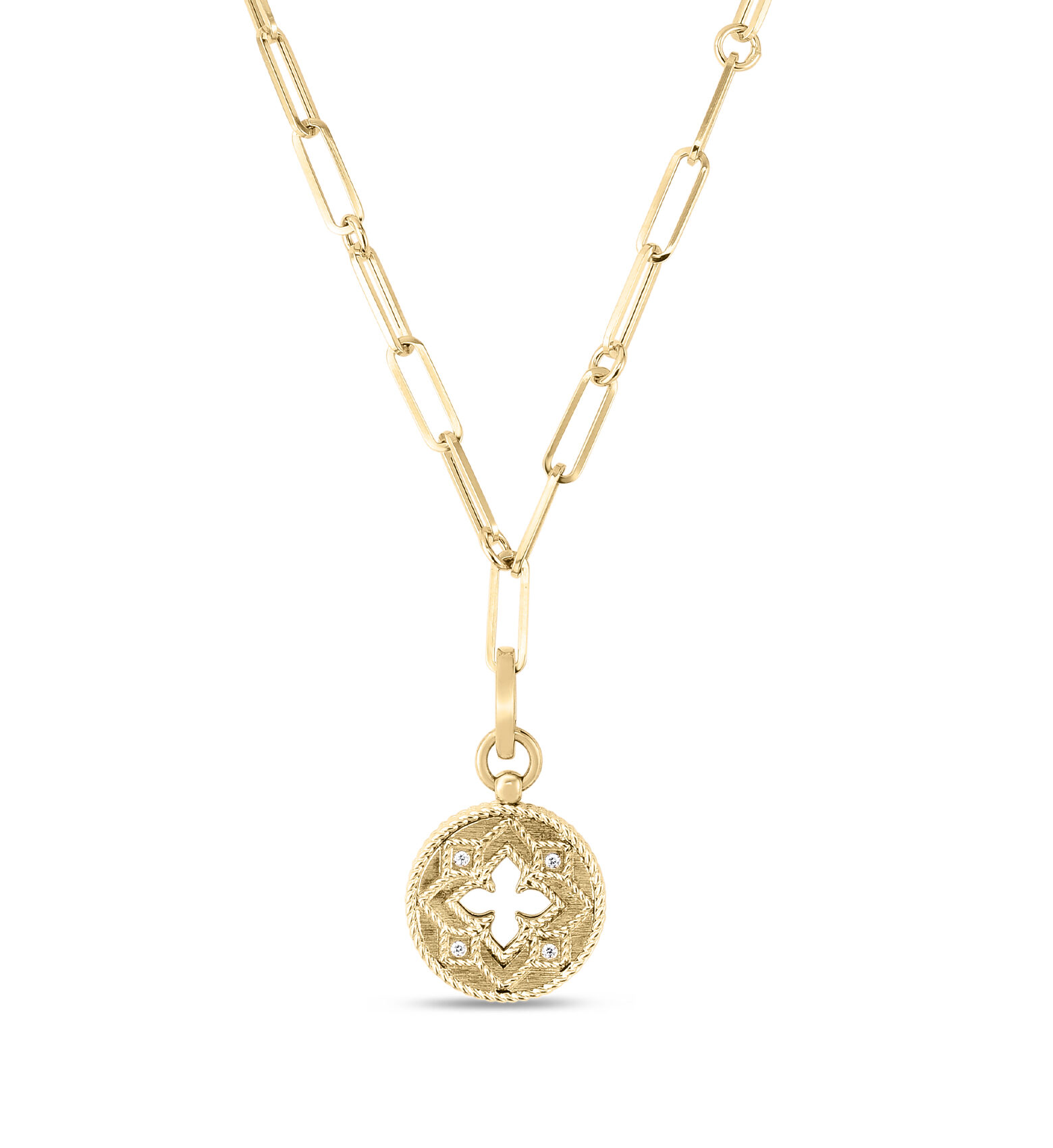 Small Diamond Medallion Necklace